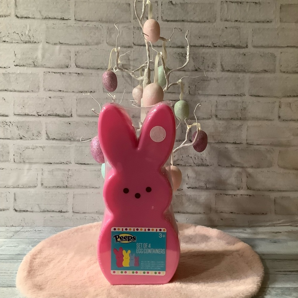 Just Born Peeps Pink Set of 4 Egg Containers